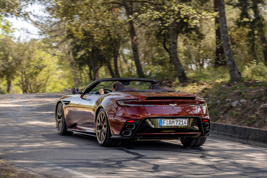 The DB12 S viewed from the rear