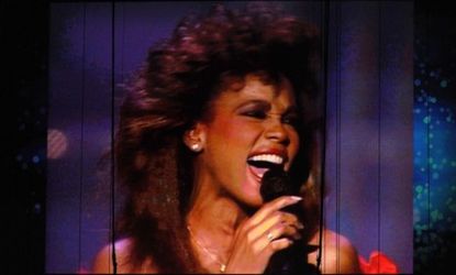 A video still of Whitney Houston is displayed during a Grammy tribute on Sunday night: Many critics say the ceremony didn't properly honor the late singer, who died Saturday.
