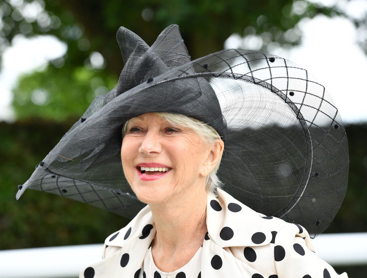 Helen Mirren looking regal at the races