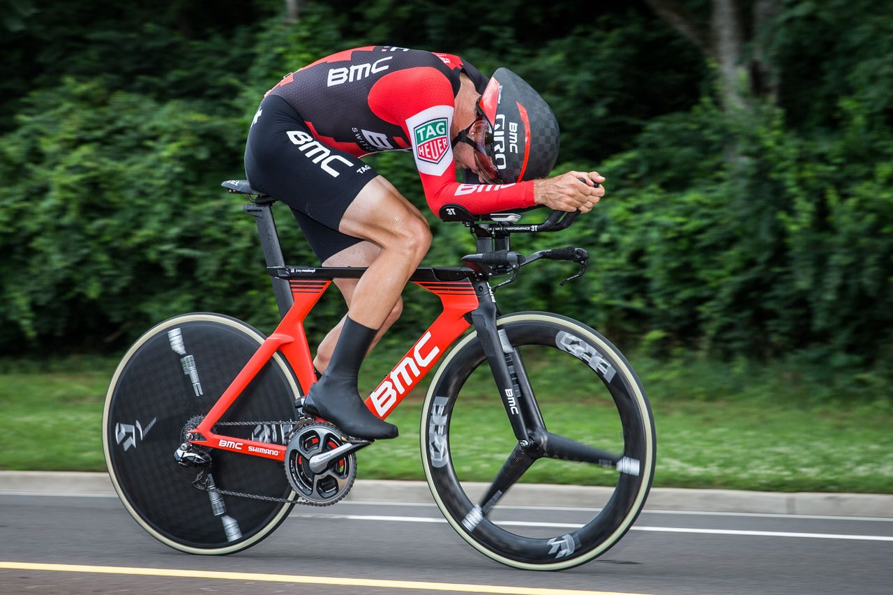 Joey Rosskopf (BMC) comes through on his first lap.