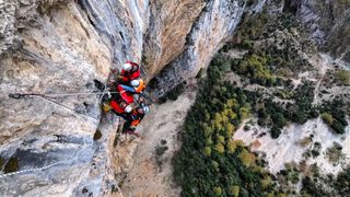 French emergency services rescue two climbers stuck on a cliff near Aiglun