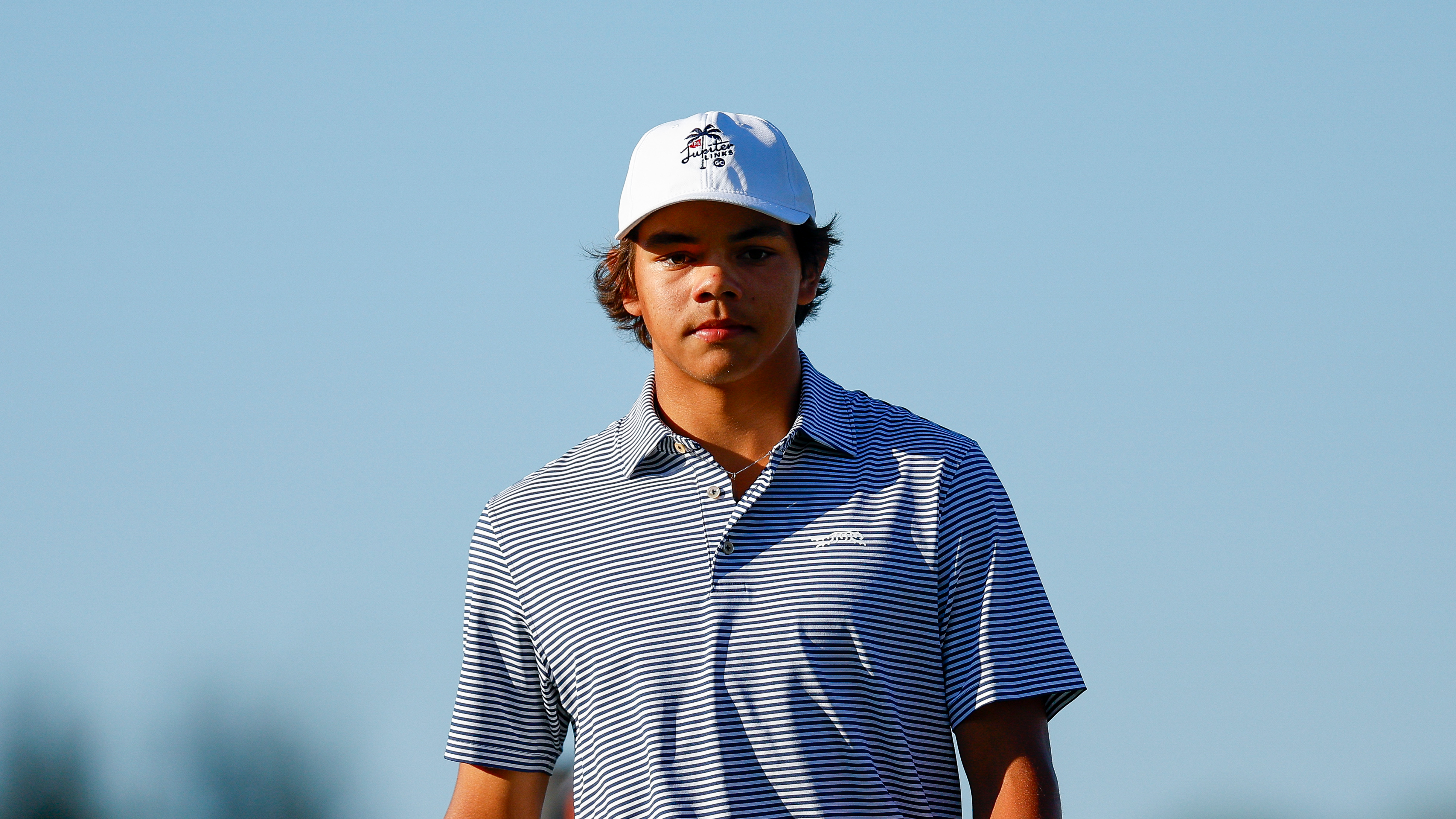 Charlie Woods looks on during the 2024 PNC Championship