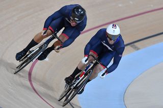 Great Britain's Jason Kenny (right) holds off compatriot Callum Skinner to take gold in the final of the men's sprint at the 2016 Olympic Games (Watson)