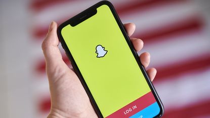 Snapchat logo on an iPhone