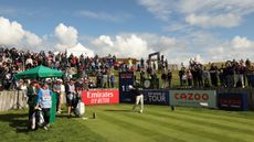 Ryo Hisatsune hits a drive at the 2023 Open de France, held at Le Golf National's Albatros Course