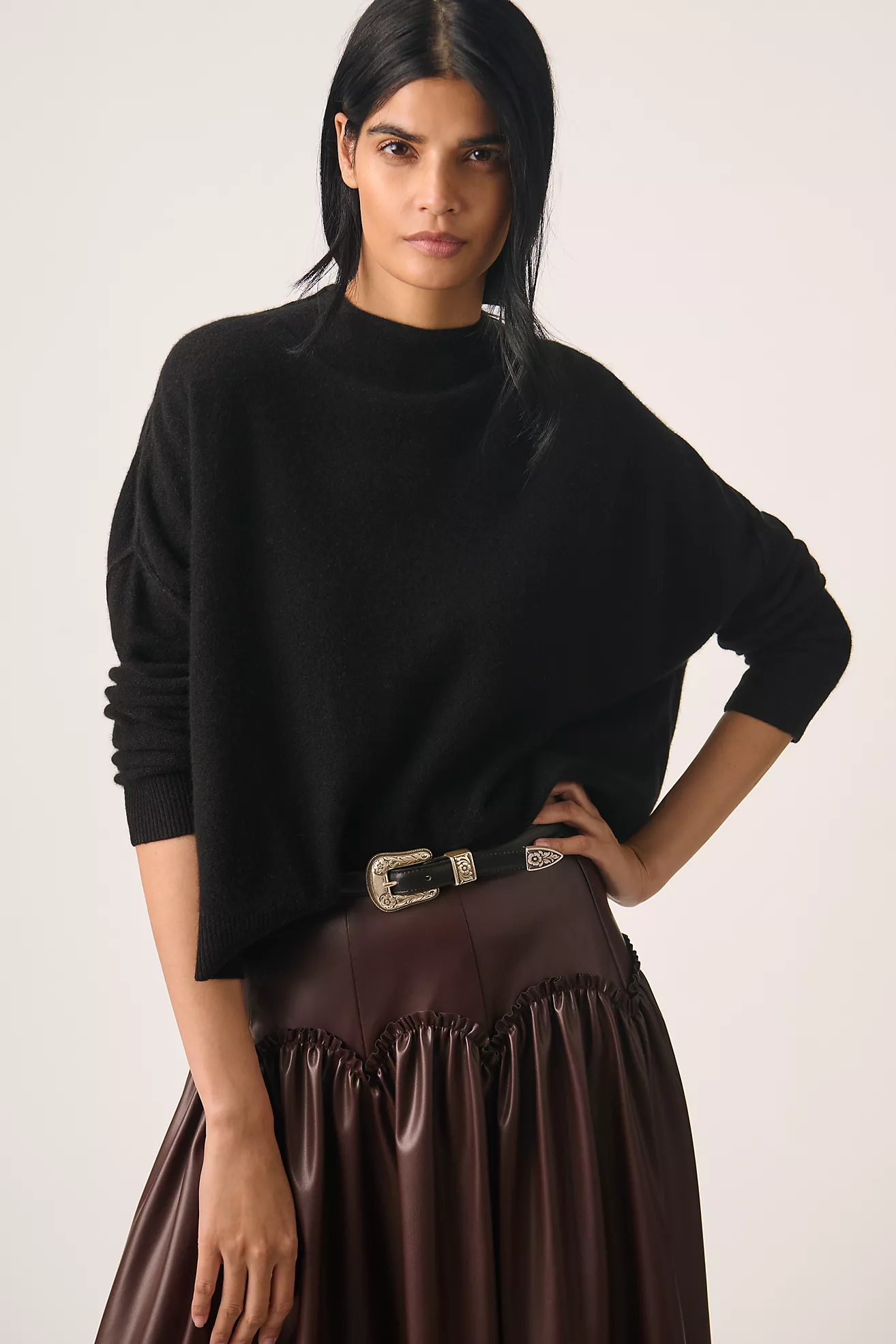 Alani Cashmere Mock Neck Jumper
