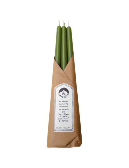 Grass Beeswax Taper Candles