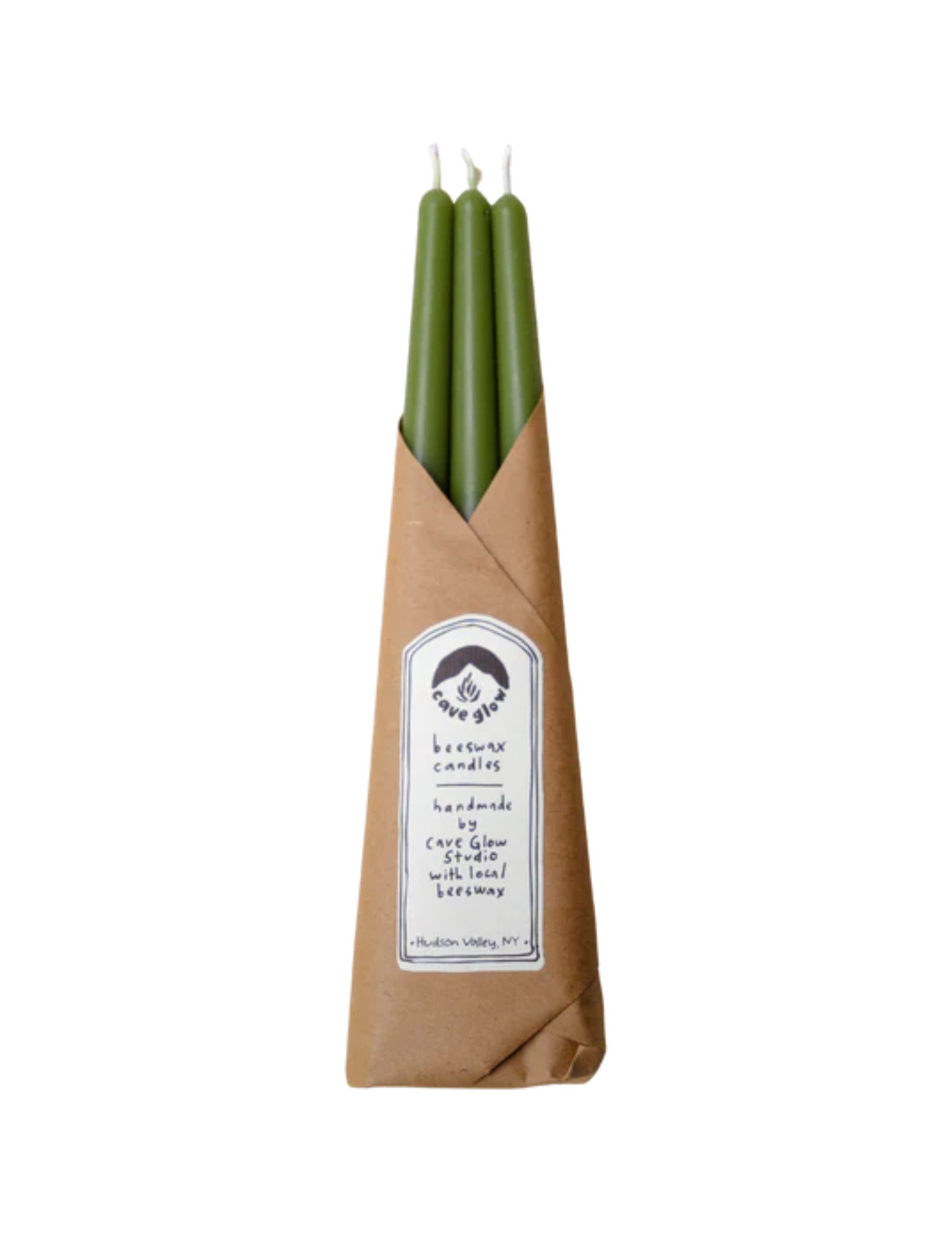 Grass Beeswax Taper Candles