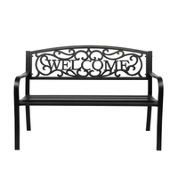Karl Home Leisure 50" Iron Outdoor Bench