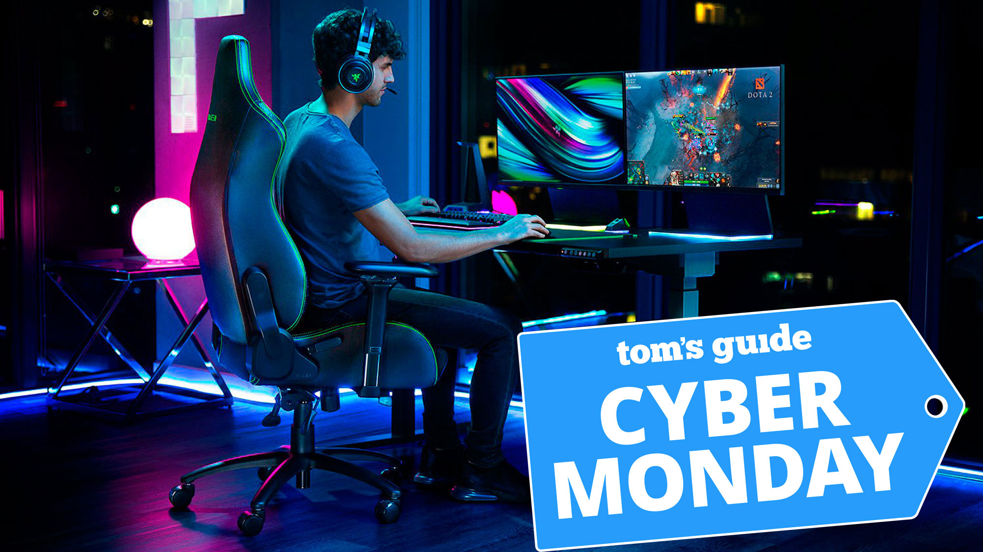 Razer Iskur Gaming Chair Cyber Monday Badge