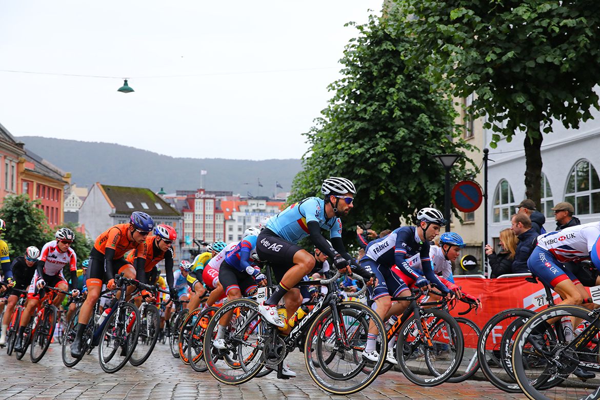 The men's under-23 road race in Bergen