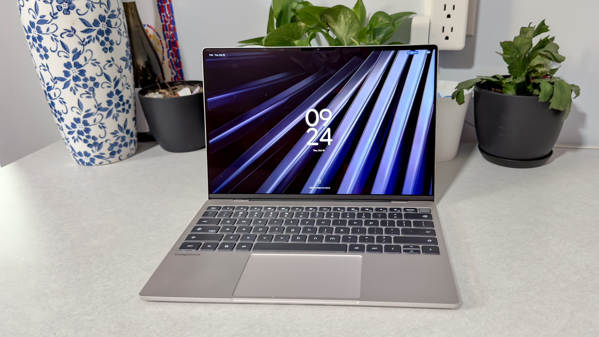 Dell XPS Googlebook on a counter