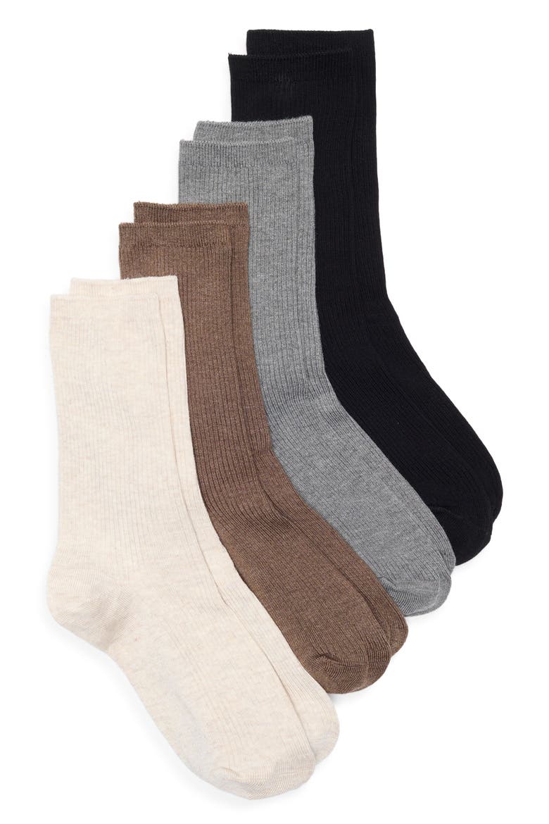Assorted 4-Pack Everyday Rib Crew Socks