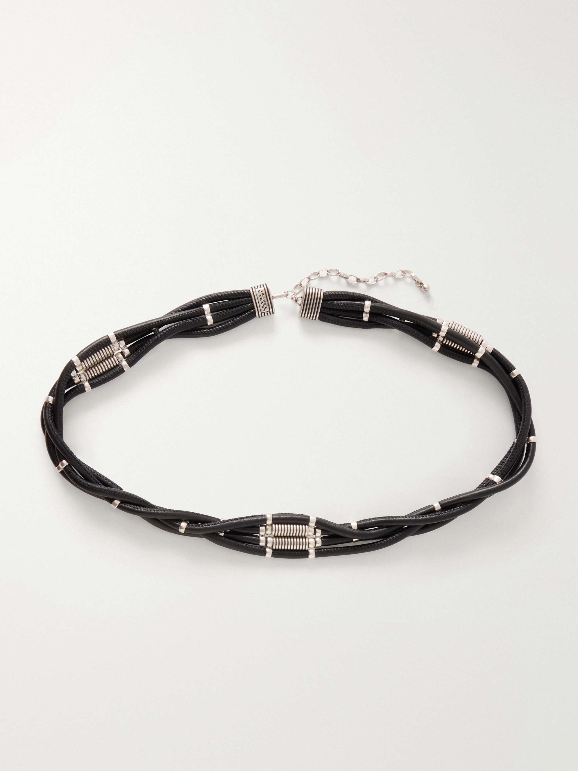 Tylka Embellished Braided Leather Belt