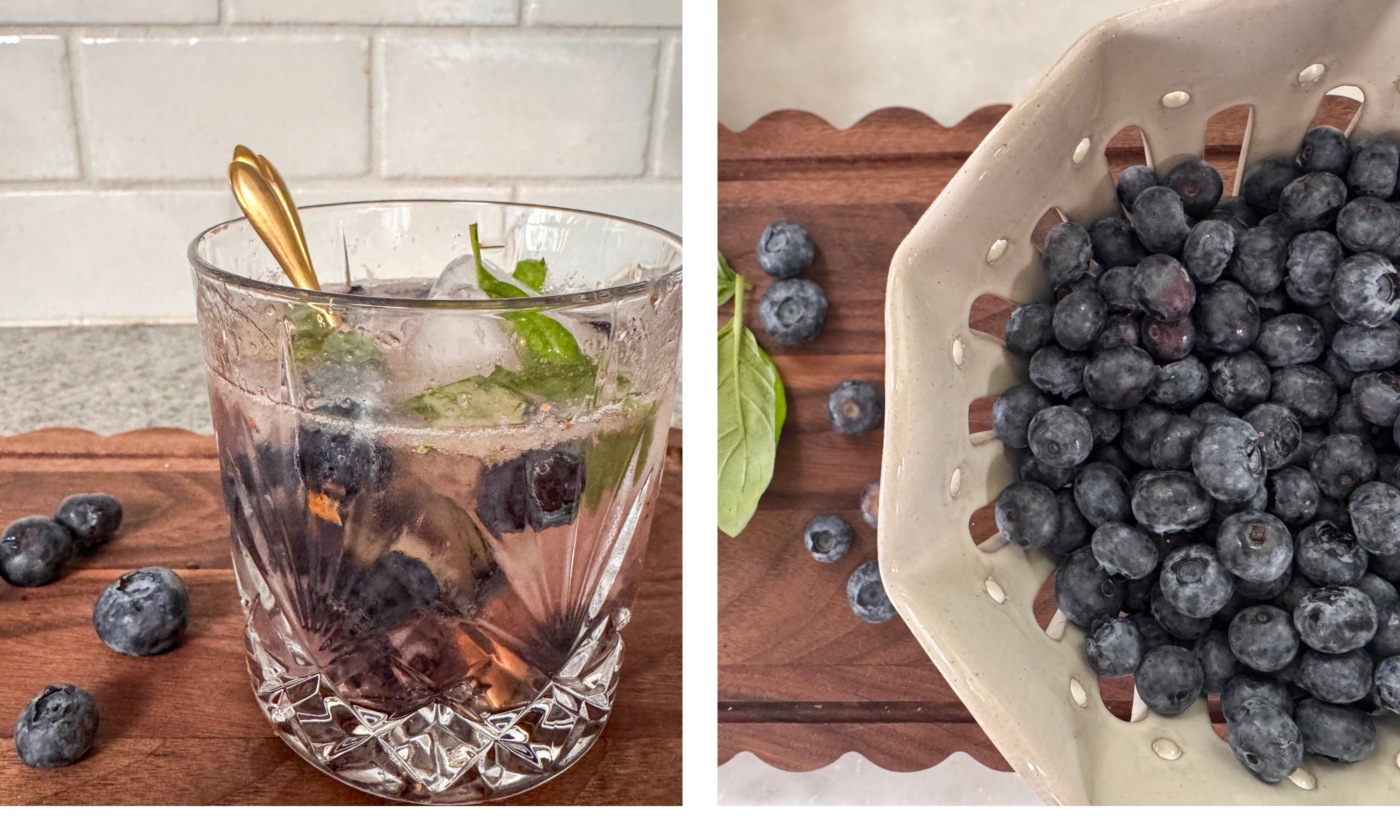 blueberry cocktail in a glass