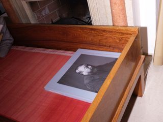 Daybed and self-portrait at Ai Weiwei home in Portugal