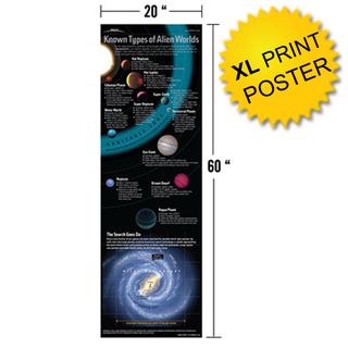 Alien Worlds Infographic - XL Poster (20"x60")