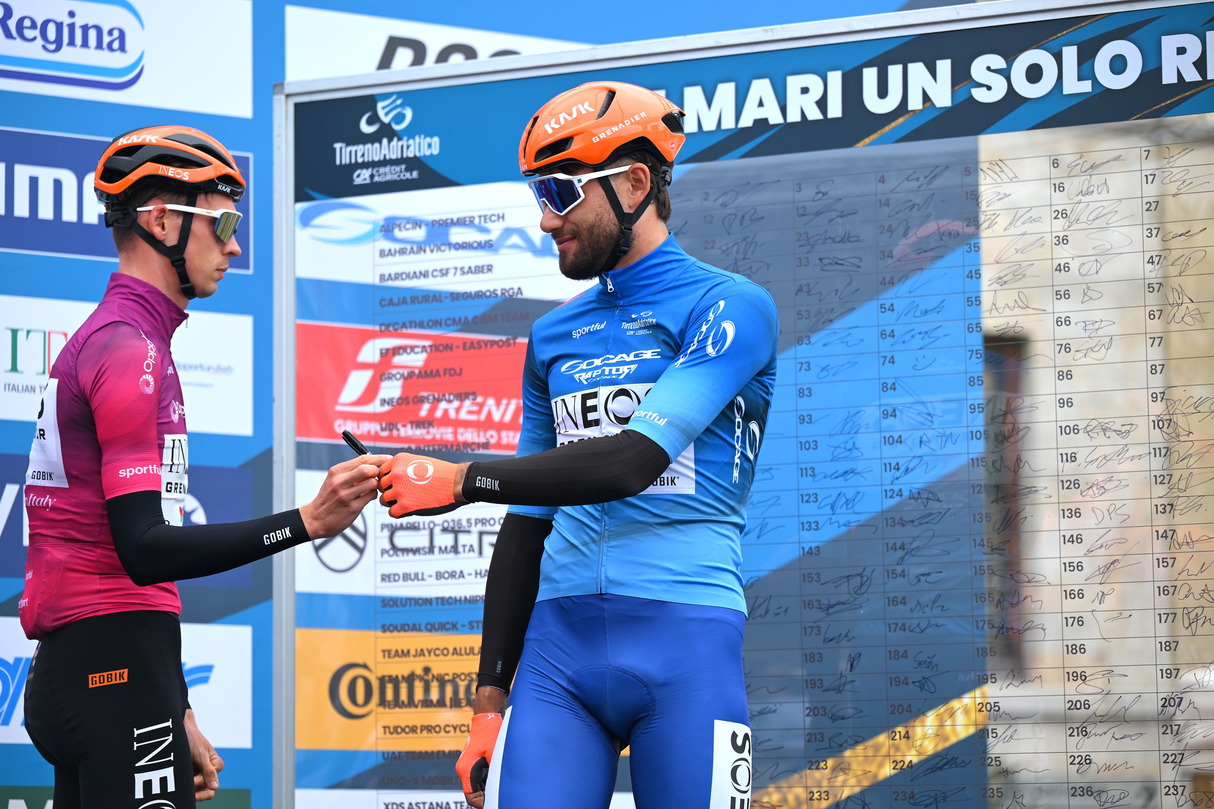 Filippo Ganna e Thymen Arensman assinaram para a Etapa 2 do Tirreno-Adriatico 2026