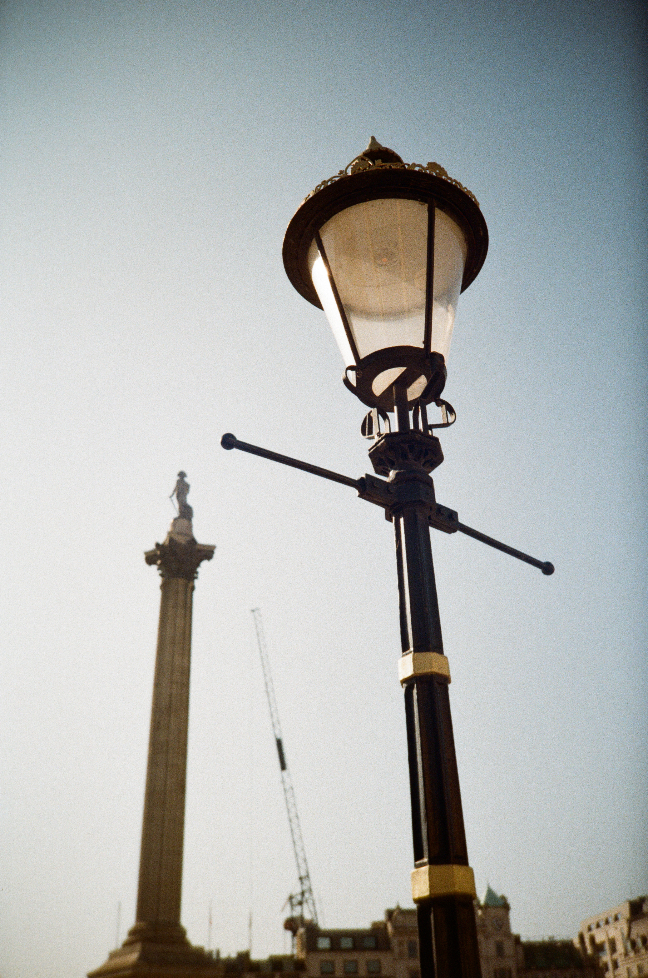 Scan of Lomo MC-A image shot on Kodak Gold 200 showing London street scenes