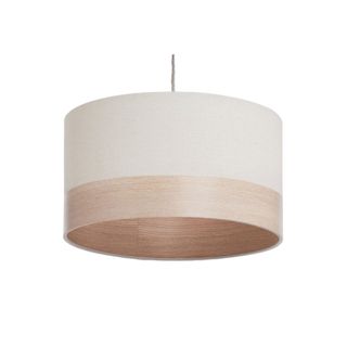 cream and gold hanging lampshade