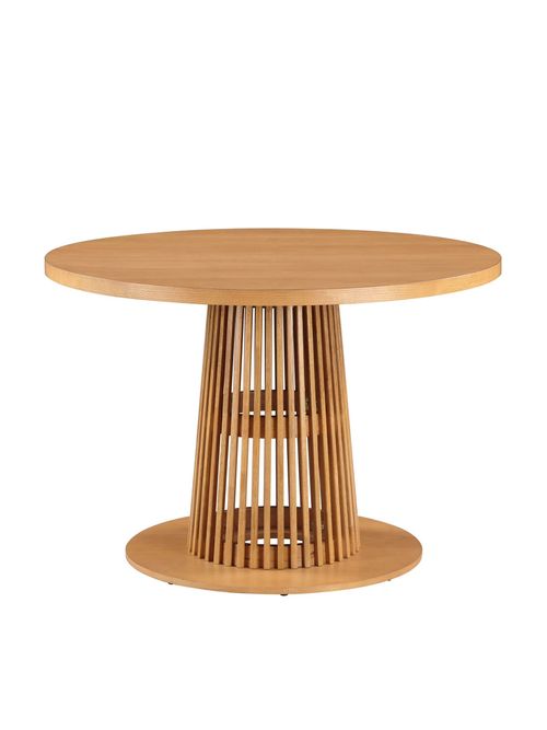Beautiful Drew Round Dining Table With Fluted Pedestal Base