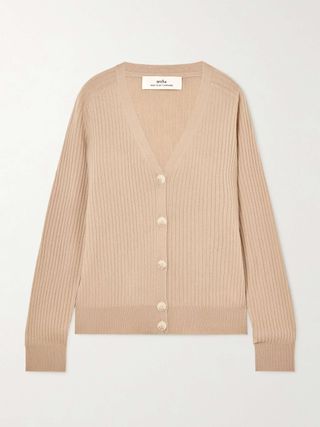 Oriane Ribbed Organic Cashmere Cardigan