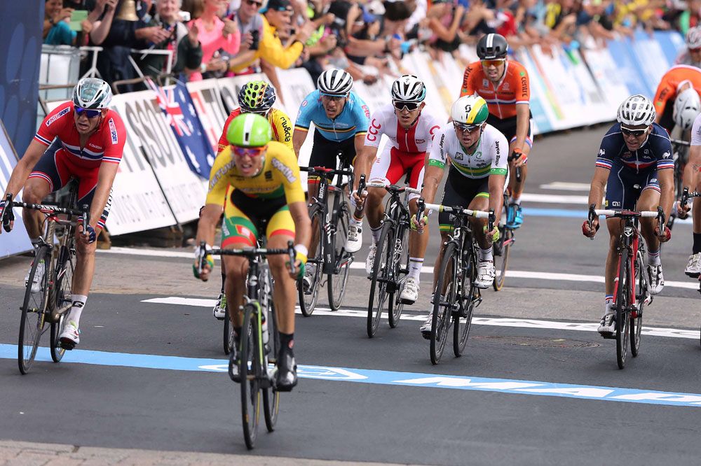 Alexander Kristoff (Norway) crosses the finish for fourth place