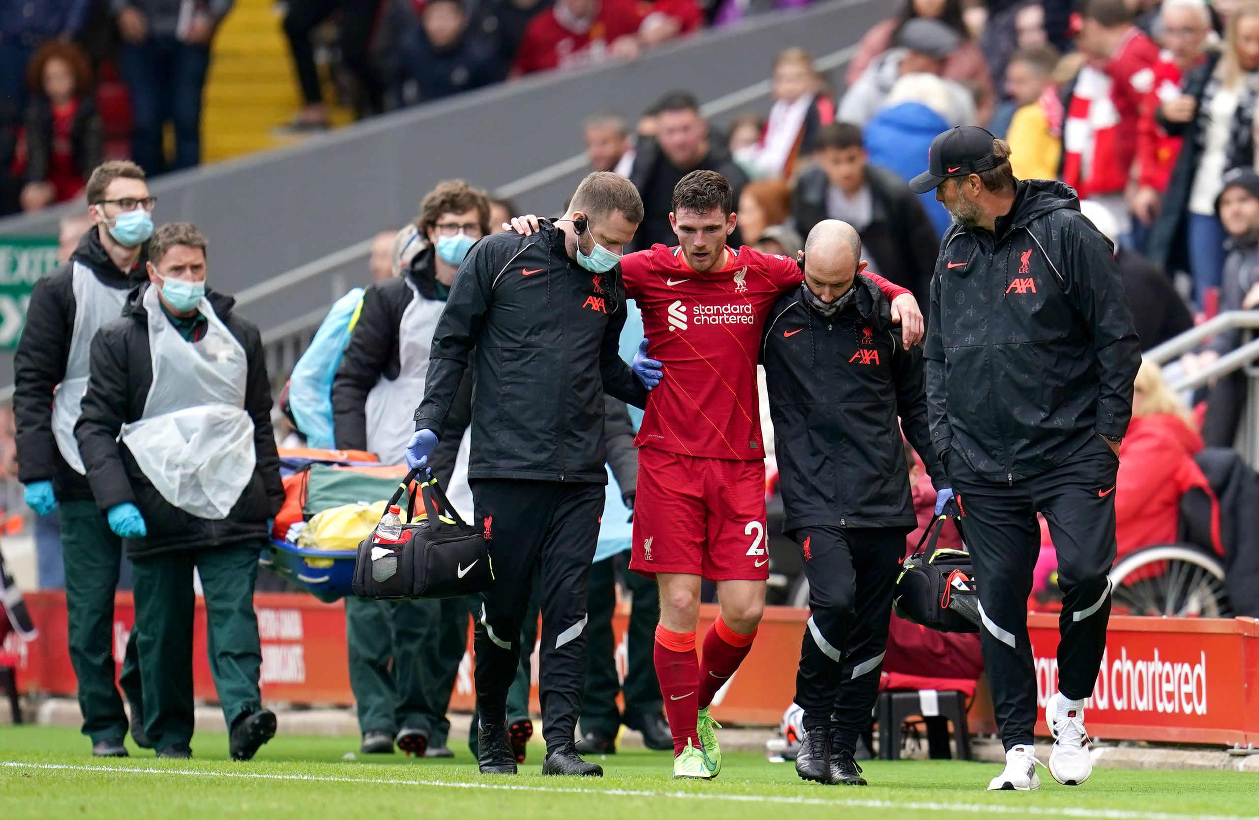 Red Rover Injuries Andy Robertson injury concern for Liverpool | FourFourTwo