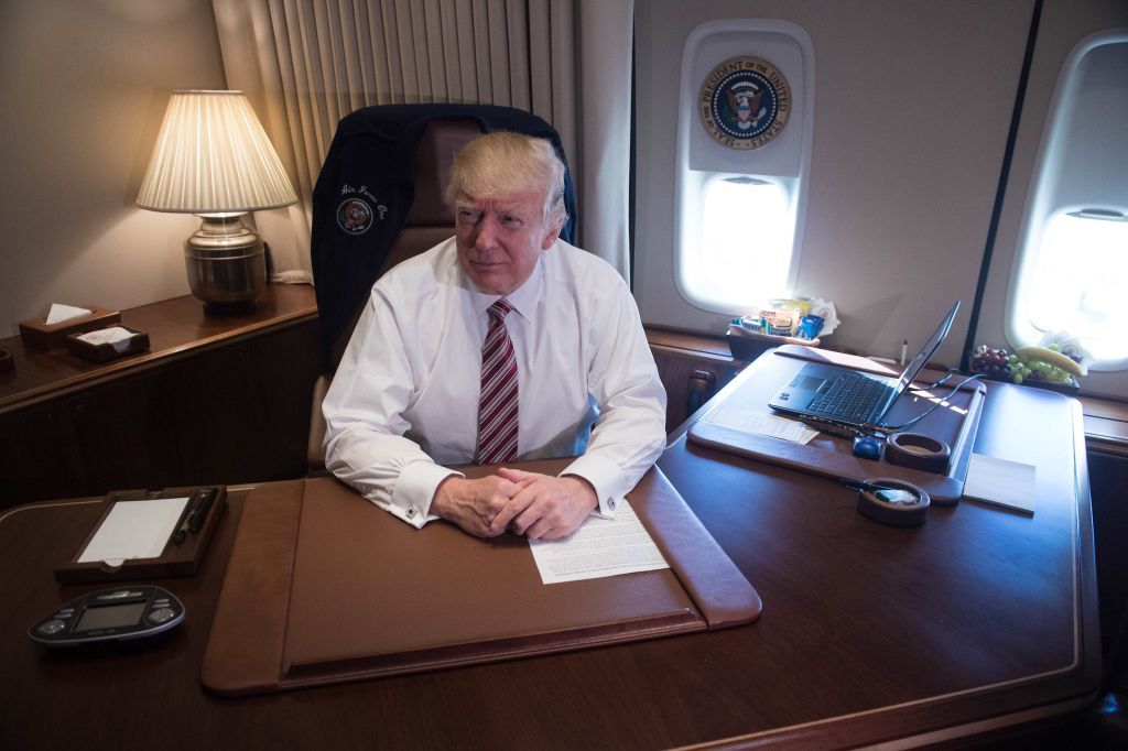 Trump aboard Air Force One