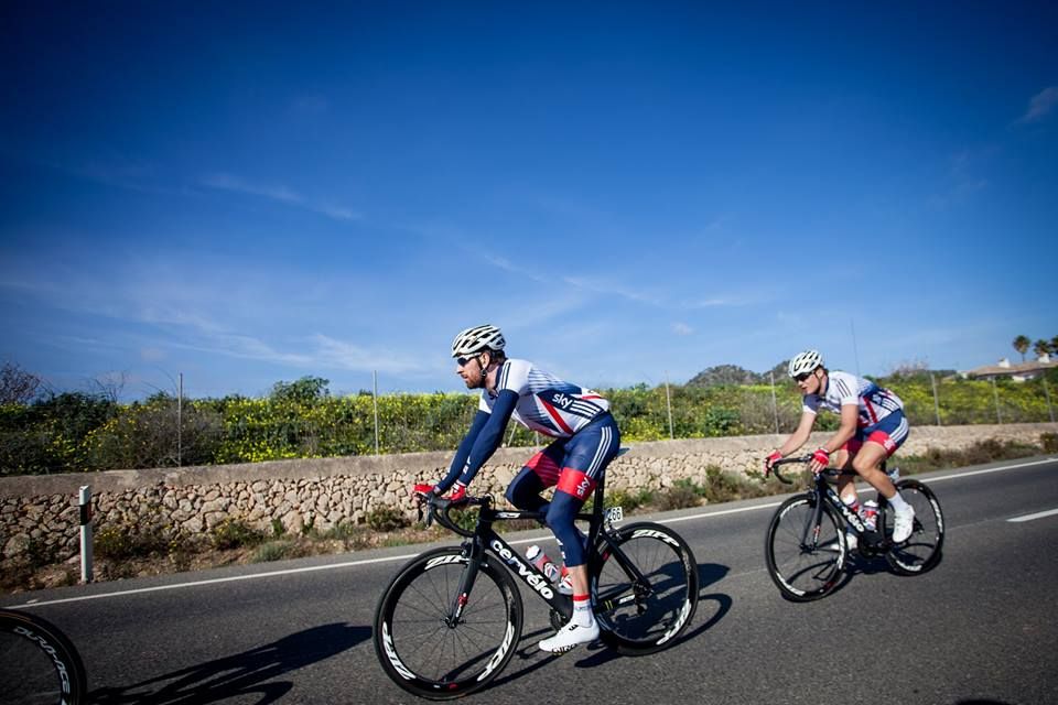 Bradley Wiggins in action in Mallorca