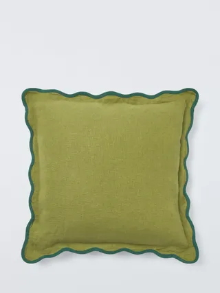 John Lewis Scalloped Linen Cushion