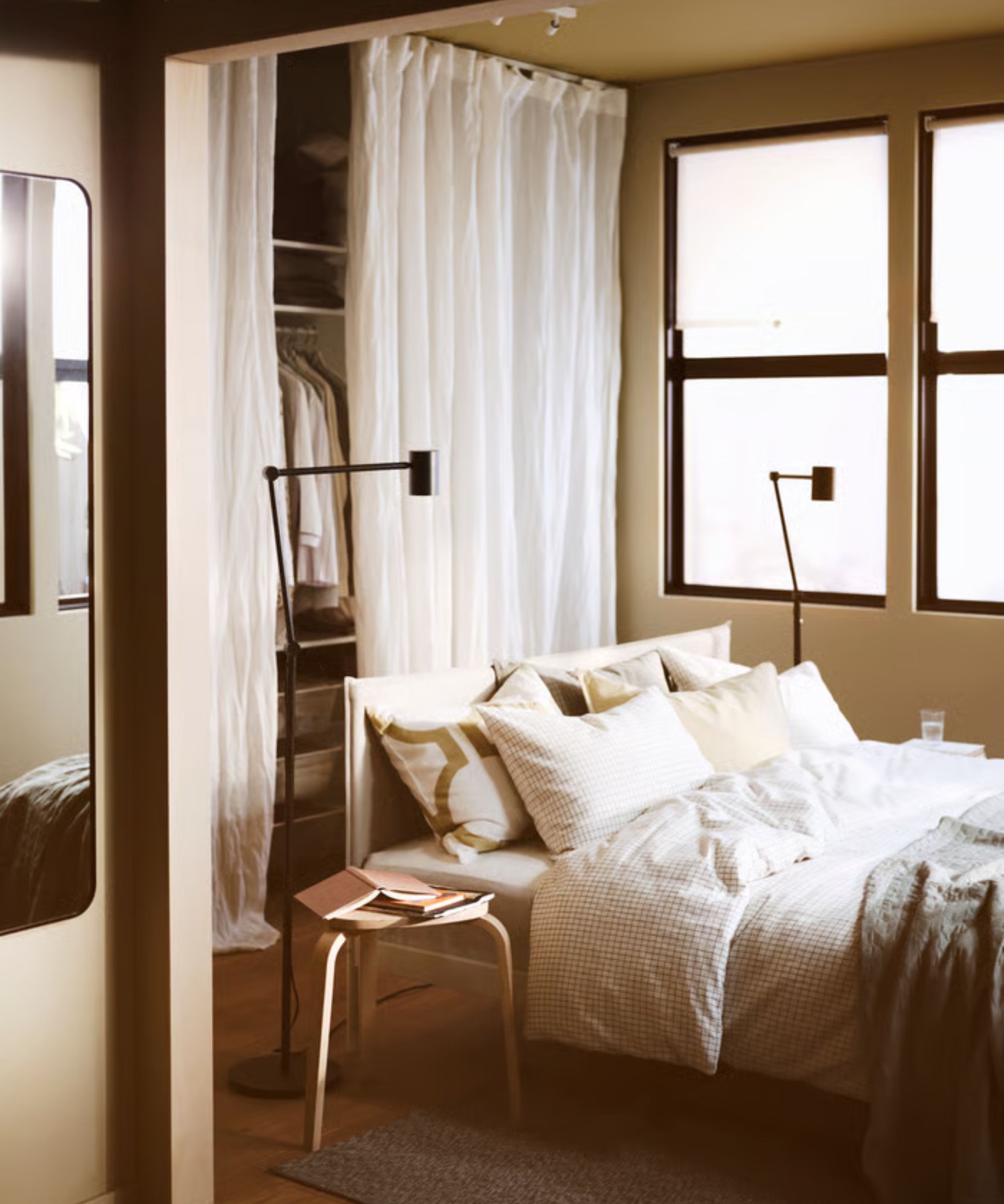 warm cozy scandi bedroom by IKEA