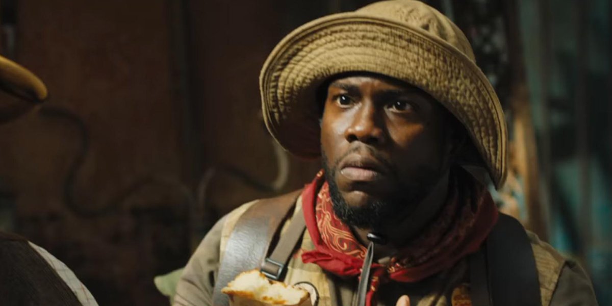 Jumanji Kevin Hart video game weakness 2017