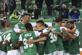 Rapid Vienna took the lead following a mistake by Bernd Leno
