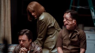 Sebastian Stan, Renate Reinsve and Adam Pearson in A Different Man