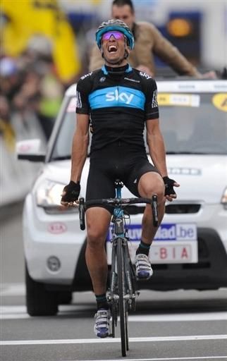 Juan Antonio Flecha (Team Sky) had plenty of time to enjoy his win.