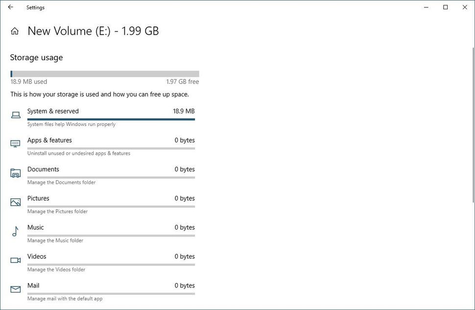 How to view all storage devices with the Settings app on Windows 10 May