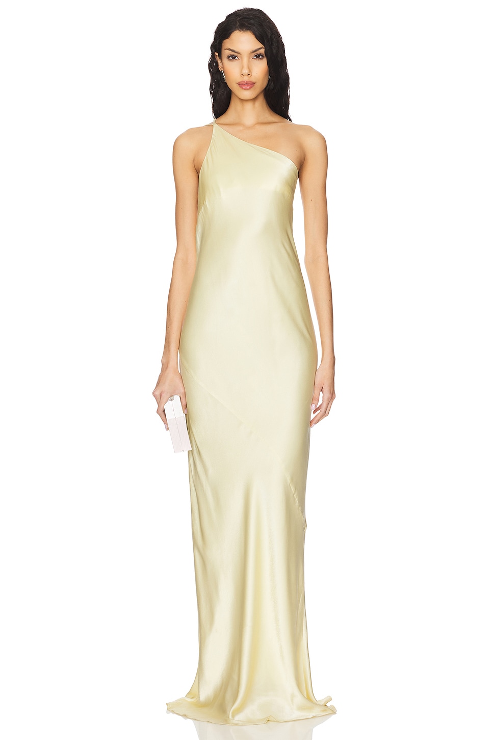 La Lune One Shoulder Cowl Back Maxi Dress