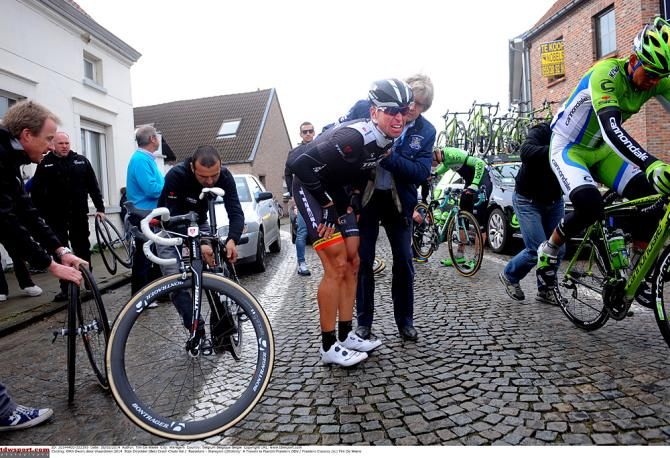 Stijn Devolder crashed earlier in the stage but still put in a good showing