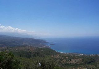 Alepotrypa cave in southern Greece overlooking Diros Bay.