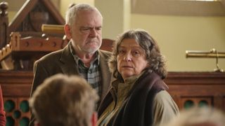 Beyond Paradise season 3 guest stars Kevin McNally and Caroline Quentin as farming rivals George Ellis and Lotty Lewes