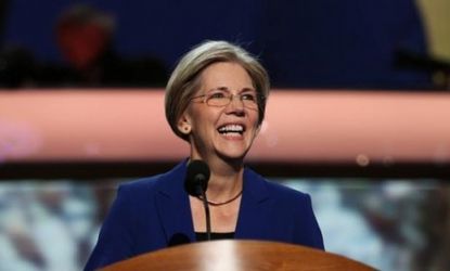 Elizabeth Warren speaks at the Democratic National Convention on Sept. 7