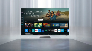 Samsung Tizen OS on TV in living room