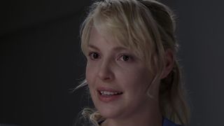 Izzie pleading for Denny to let her cut the LVAD wire