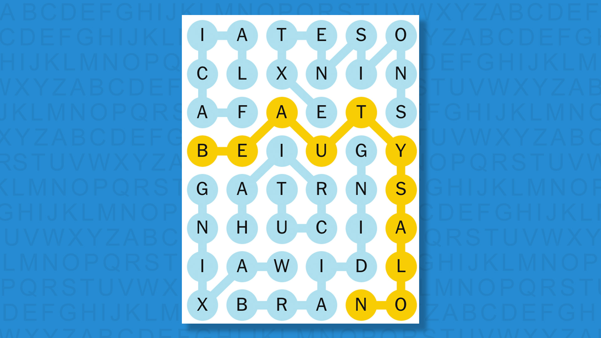 NYT Strands answers for game 644 on a blue background