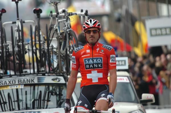Fabian Cancellara (Saxo Bank) rides to his third career Monument win.