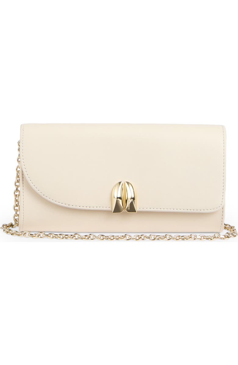 Florence Curve Flap Leather Clutch