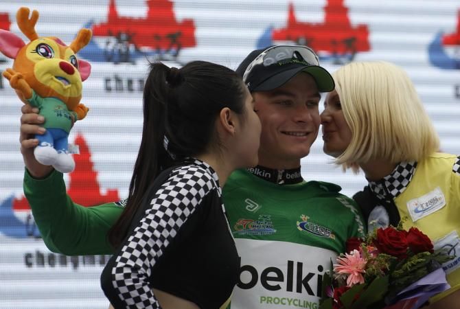 Moreno Hofland (Belkin) also holds the green jersey