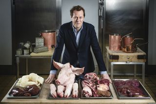 Tom Parker Bowles, extols the virtues of offal. Pictured at Claridges Hotel, London.