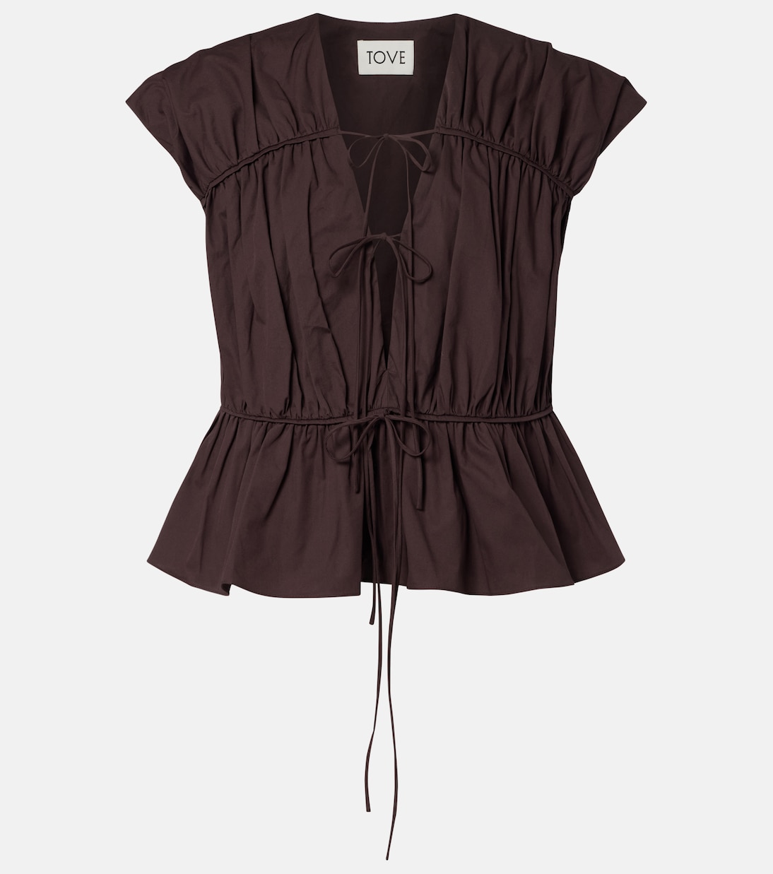 Thea Cotton Top in Brown - Tove